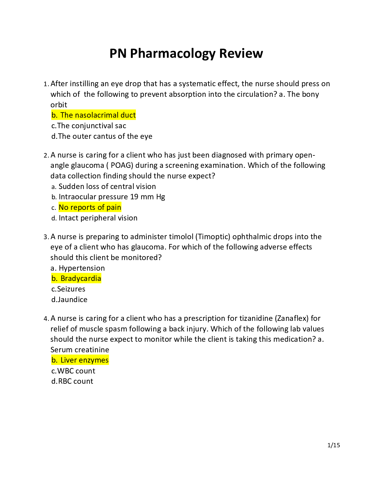 Preview image for ATI PN Pharmacology Review for Predictor Exam (75 QUESTIONS & ANSWERS) 2021/2022.